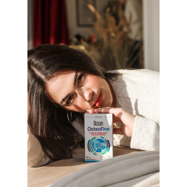 Дієтична добавка для кісткової системи з вмістом кальцію, магнію, цинку, вітаміну D3 та селену Orzax Ocean Osteofine, 60 таблеток